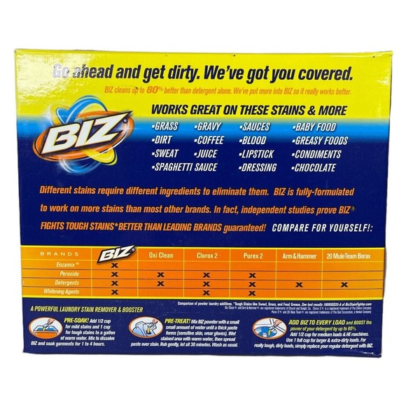 Biz Detergent Stain and Odor Eliminator, 50 Oz - Picture 3 of 3